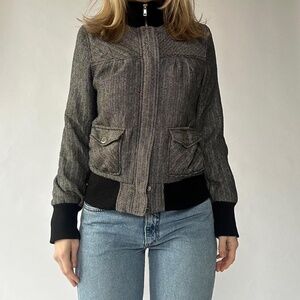 Y2K Moto Jacket Funnel Neck F21 Medium